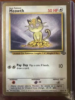 Meowth - Gold Bordered - 90s Fruit-Rollup Promo Card - 56/64 - Image 1