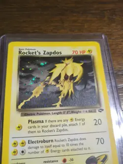 Rocket's Zapdos 15/132 Gym Challenge Holo Wotc Pokemon Card Played Vintage - Image 2