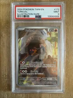 Torkoal 172/167 S&V Twilight Masquerade Illustration Rare TWM Pokemon Card PSA 9 - Image 1