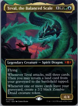 Teval, the Balanced Scale (Borderless) Commander: Tarkir: Dragonstorm Regular - Image 1