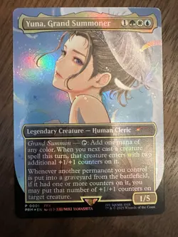 Yuna, Grand Summoner : MTG *FOIL Borderless Promo* Final Fantasy Commander #0001 - Image 1