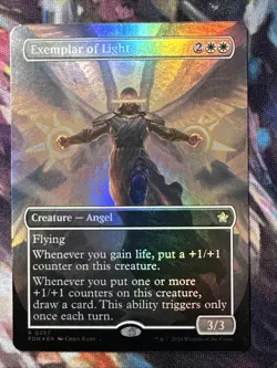 Exemplar of Light - Borderless FOIL - Foundations #297 Rare, NM - Image 1