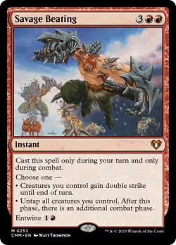Savage Beating [Commander Masters] Foil Near Mint - Image 1