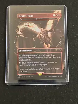 Kratos' Rage MTG Secret Lair NM Foil - Image 1
