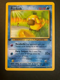 Pokemon Psyduck 53/62 1st Edition Fossil Set 1999 Near Mint Nice! - Image 1