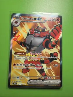 Incineroar ex Ultra Rare 187/162 SV05: Temporal Forces NM Pokemon Card - Image 1