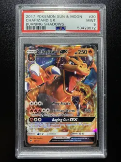 Pokemon Sun & Moon Burning Shadows 2017 Charizard GX #20/147 PSA 9 MINT. - Image 1