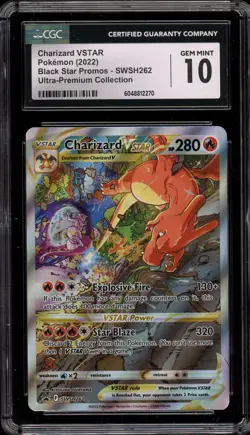 Pokemon Charizard VSTAR Ultra-Premium Coll. Full Alt Art Promo SWSH262 CGC 10 - Image 1