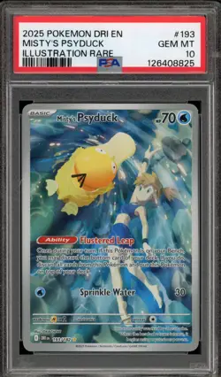 Pokemon Misty's Psyduck Destined Rivals Illustration Rare #193 PSA 10 Gem Mint - Image 1