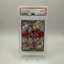 PSA 10 Gem Mint Pokemon SVP Charizard Ex #074 Paldean Fates Tin Promo - Image 1
