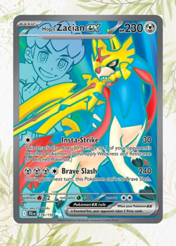 Hop's Zacian ex 176/159 Sv09: Journey Together Holo Full Art Pokemon TCG NM - Image 1