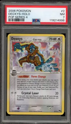 Pokemon Deoxys POP Series 4 Holo Rare #2 PSA 7 - Image 1