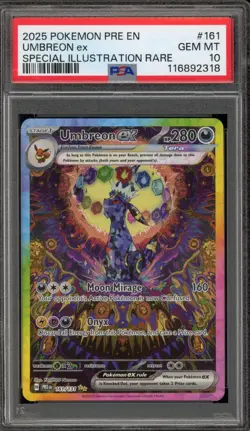 Pokemon Umbreon ex Prismatic Evolutions Special Illustration Rare #161 PSA 10 - Image 1