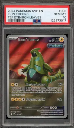 Pokemon Iron Thorns Temporal Forces Iron Leaves Promo SVP EN 098 PSA 10 - Image 1