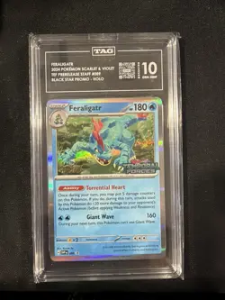 TAG 10 FERALIGATR #SVP 089 - Pokemon TCG - TEMPORAL FORCES - PRERELEASE STAFF - Image 1