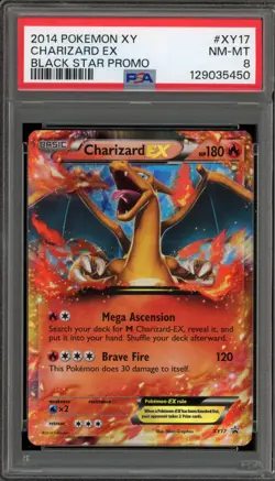Pokemon Charizard EX Black Star Holo Promo XY17 PSA 8 - Image 1