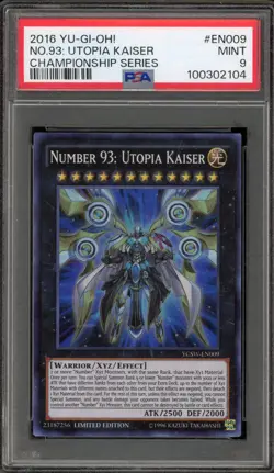 Yu-Gi-Oh! Number 93: Utopia Kaiser Championship Series TCSW-EN009 PSA 9 Mint - Image 1