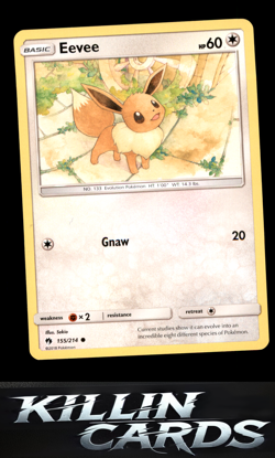 Eevee 155/214 Pokemon Common SM - Lost Thunder Card NM - Image 1