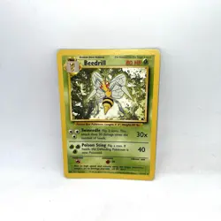 Pokemon Card TCG Beedrill Base Set 17/102 Regular Unlimited Rare 1999 WOTC MP - Image 1
