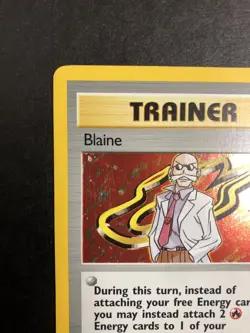 BLAINE Trainer HOLO Pokemon Card - GYM CHALLENGE 17/132 NM - Image 5