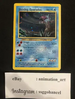 Pokemon TCG Shining Gyarados Neo Revelation double Holo Card 65/64 Italian - Image 1