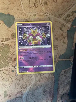 Pokemon Radiant Alakazam 059/195 SWSH12: Silver Tempest Radiant Rare card NM - Image 1