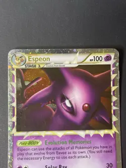 Pokemon- Espeon Prime 81/90 Ultra Rare Holo HGSS Undaunted Card - MP - Image 3
