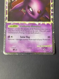 Pokemon- Espeon Prime 81/90 Ultra Rare Holo HGSS Undaunted Card - MP - Image 4