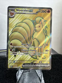 Pokemon Ninetales EX TCG Scarlet Violet-151 Holo Ultra Rare Card 186/165 - Image 1