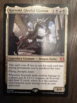 Korvold, Gleeful Glutton : MTG / Wilds of Eldraine Commander WOC #0026 / NM - Image 1