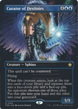 MTG Curator of Destinies (Borderless) Normal NM Foundations Magic 305 - Image 1