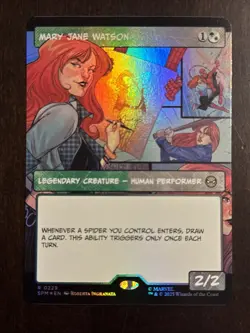 Magic The Gathering MTG Spider-Man Mary Jane Watson Borderless Art Foil 0229 - Image 1