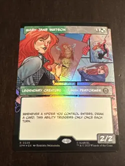 Magic The Gathering MTG Spider-Man Mary Jane Watson Borderless Art Foil 0229 - Image 2