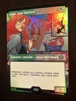 Magic The Gathering MTG Spider-Man Mary Jane Watson Borderless Art Foil 0229 - Image 3