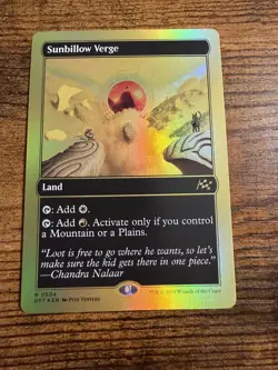 MTG Magic The Gathering Aetherdrift First Place Foil Sunbillow Verge Rare find! - Image 1