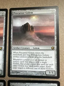 Precursor Golem X4 Scars Of Mirrodin Ex Condition See Pics Front Back - Image 3