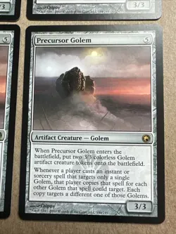 Precursor Golem X4 Scars Of Mirrodin Ex Condition See Pics Front Back - Image 4