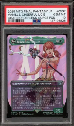 Magic MTG Vanille, Cheerful L'Cie JPN CHAR Borderless Surge Foil #0537 PSA 10 - Image 1