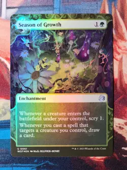 Season of Growth Wilds of Eldraine Enchanting Tales Foil Magic Gathering MTG WOT - Image 1