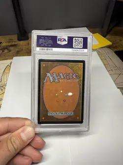 Lightning Dragon Magic: Urza's Saga Prerelease Promo PSA 7 NM First Foil Ever - Image 3