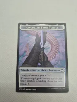 Hero Deal, English - 1 x MTG Icingdeath, Frost Tongue Token Adventures in the Fo - Image 1