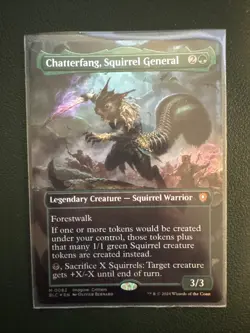 Chatterfang, Squirrel General (Borderless) Commander: Bloomburrow Foil - Image 1