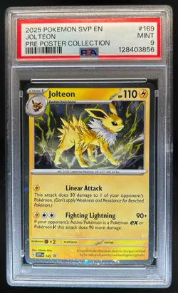 2023-25 Pokemon SV Black Star Promos SVP EN Jolteon #169 PSA 9 - Image 1