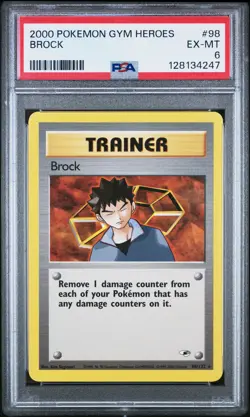 2000 POKEMON GYM HEROES #98 BROCK PSA 6 - Image 1