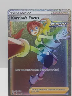 Pokemon TCG Korrinas Focus 174/163 Full Art Rainbow Rare Battle Styles NM - Image 2