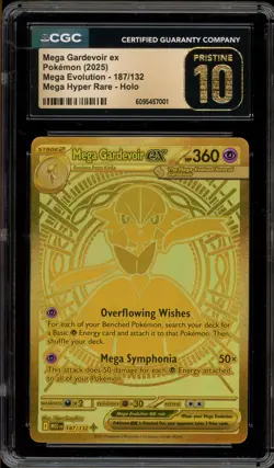 Pokemon Mega Gardevoir ex Mega Evolution Mega Hyper Rare #187 CGC 10 Pristine - Image 1