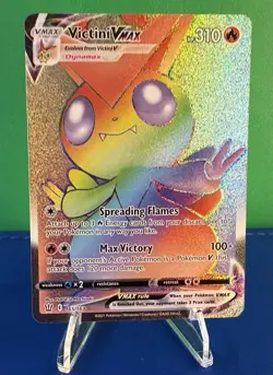 Pokemon TCG Victini VMAX 165/63 Rainbow Battle Styles Card NM Condition - Image 5