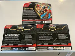 Pokemon Paldean Fates Mega Evolution Tech Sticker Collection 3-Pack Blister x3 - Image 2