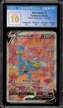 Pokemon Machamp V Astral Radiance Full Alt Art #172 CGC 10 Pristine - Image 1