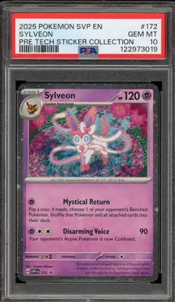 Pokemon Sylveon Prismatic Evolutions Tech Sticker Coll. Promo SVP EN 172 PSA 10 - Image 1